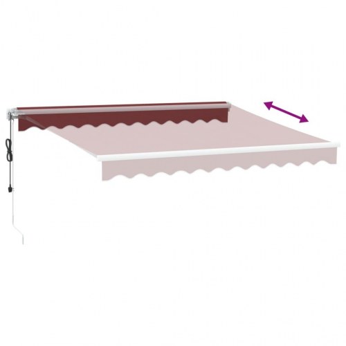 Elektrisk markise 3 x 2,5 m - bordeaux