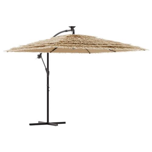 Haveparasol med stålstang 290x290x238 cm brun