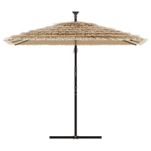 Haveparasol med stålstang 290x290x238 cm brun