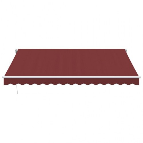 Markise med LED-lys 400 × 350 cm - automatisk betjening, bordeaux