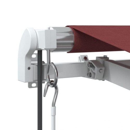 Markise med LED-lys 400 × 350 cm - automatisk betjening, bordeaux