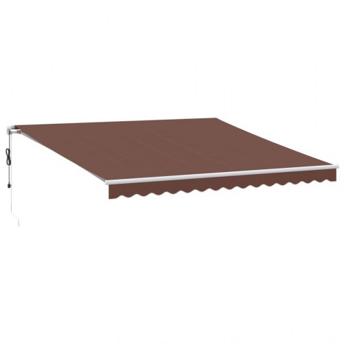 Markise med LED-lys 400×300 cm - automatisk betjening, brun