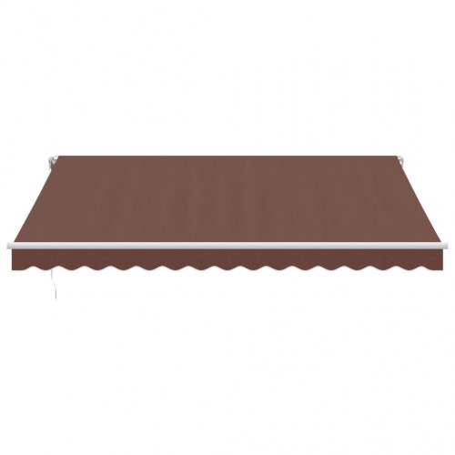 Markise med LED-lys 400×300 cm - automatisk betjening, brun