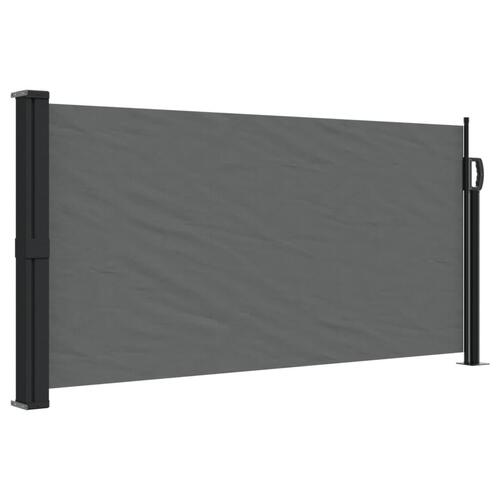 Sidemarkise 100x500 cm sammenrullelig antracitgrå