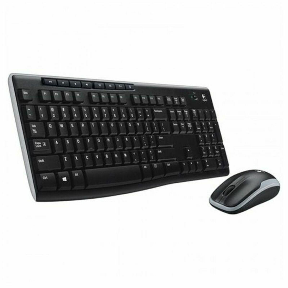 Tastatur Og Trådløs Mus Logitech 920 004513 Sort Spansk Qwerty Qwerty