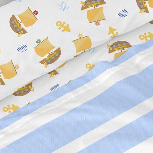 Sengetøj sæt HappyFriday Happynois Pirate Ship Multifarvet Seng 105 2 Dele