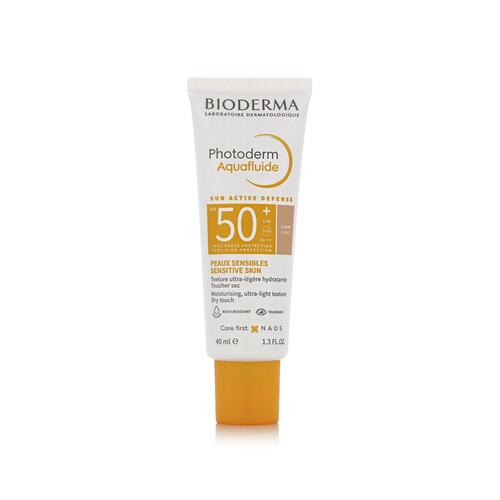 Solbeskyttelse med farve Bioderma Photoderm Aquafluide Light SPF 50+ 40 ml