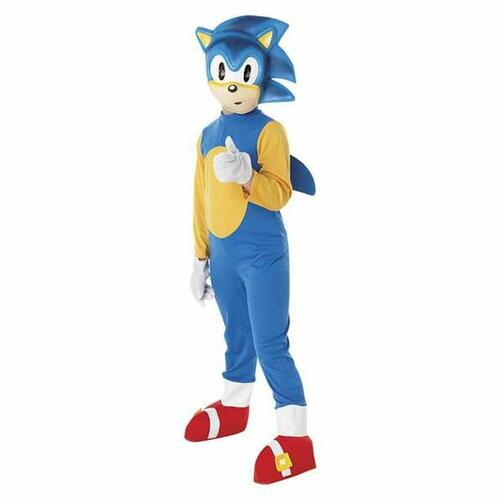 Kostume til børn Rubies Sonic Classic 4 Dele 7-8 år