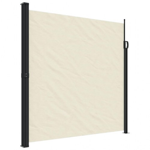 Sidemarkise 200 × 300 cm - sammenrullelig, cremefarvet