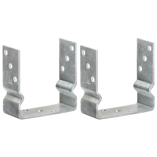 Jordankre 2 stk. 14x6x15 cm galvaniseret stål sølvfarvet