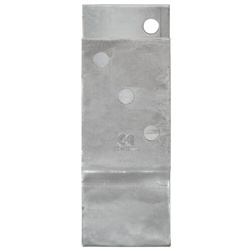 Jordankre 2 stk. 14x6x15 cm galvaniseret stål sølvfarvet