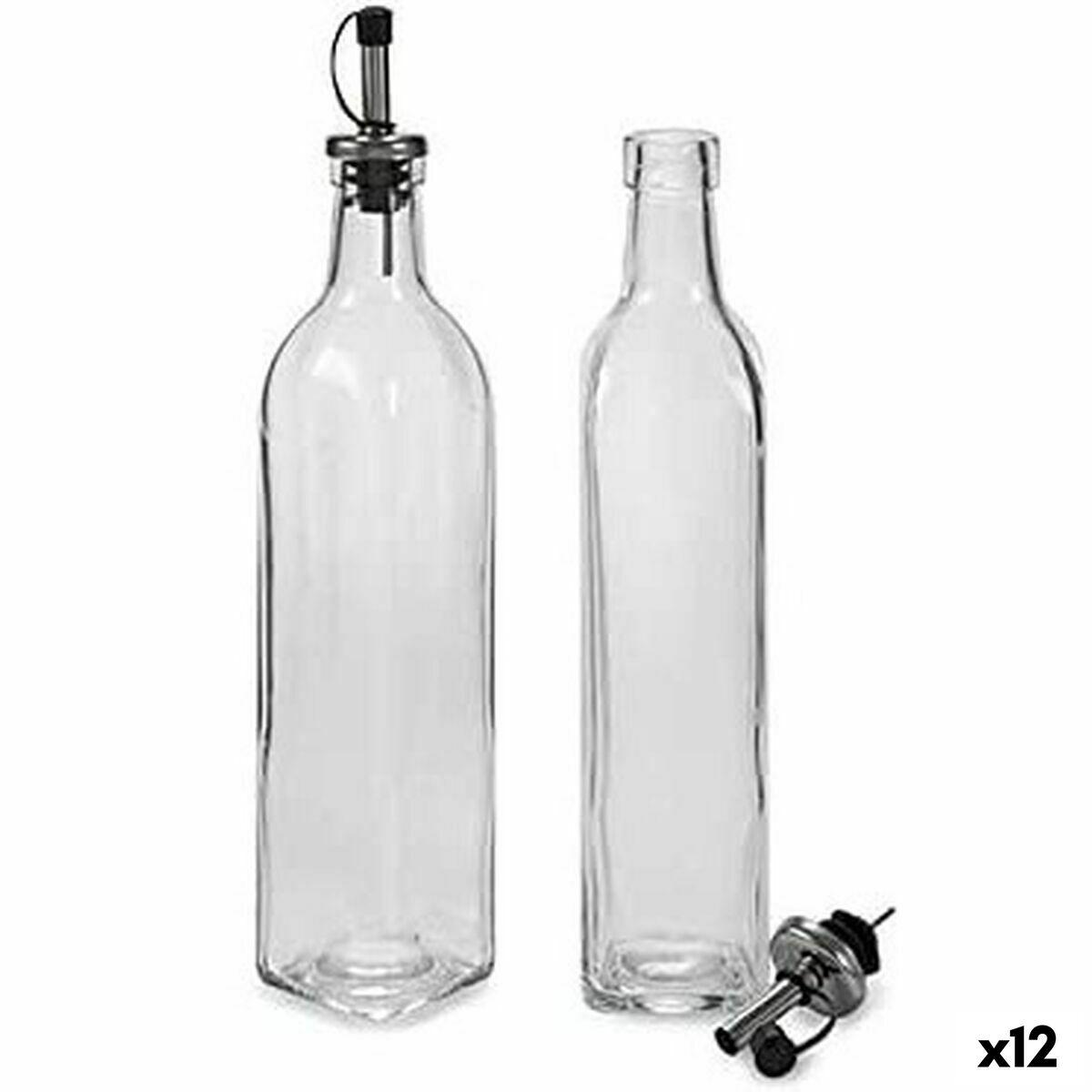 Olie- og eddikesæt Vivalto - glas, 500 ml + 2 × 50 ml, gennemsigtig (12 stk)