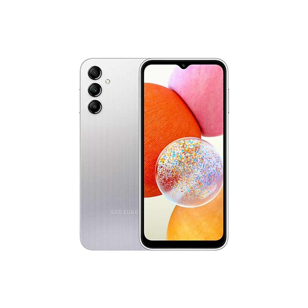 Smartphone Samsung Galaxy A14 6 6  " Octa Core 4 Gb Ram 128 Gb Sølvfarvet