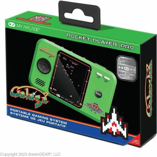 Transportabel Controller My Arcade Pocket Player PRO - Galaga Retro Games Grøn