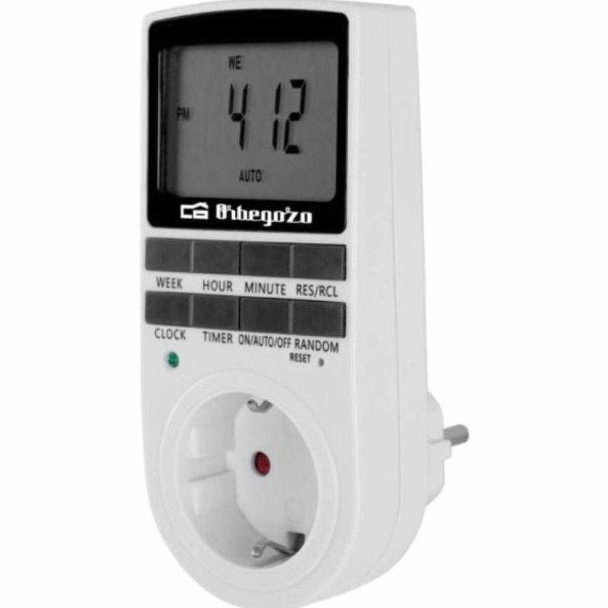 Smart stik med timer Orbegozo - digital LCD, 230 V, 3.680 W