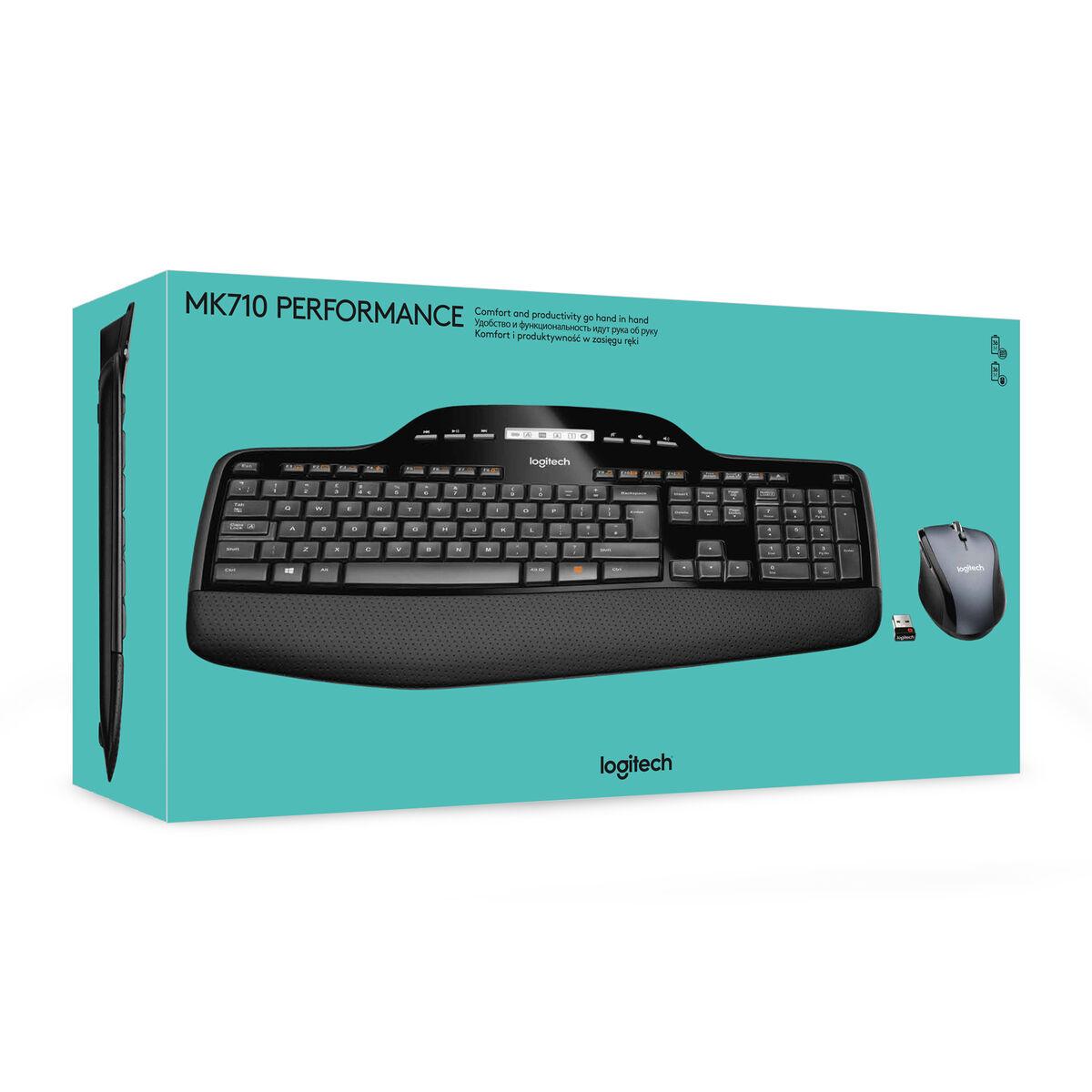 Tastatur og trådløs mus Logitech MK710 Performance Sort Qwerty US
