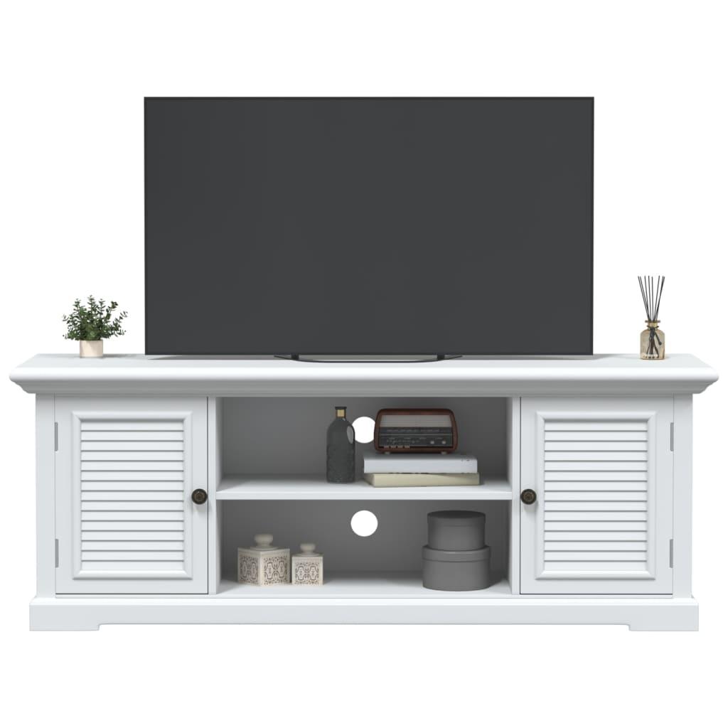 Tv Bord 110x30x41 Cm Konstrueret Træ Hvid