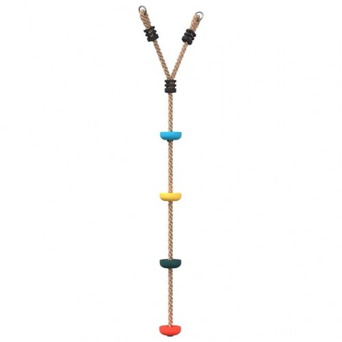 Klatretov til børn med 4 trin - flerfarvet diskgynge 140 cm