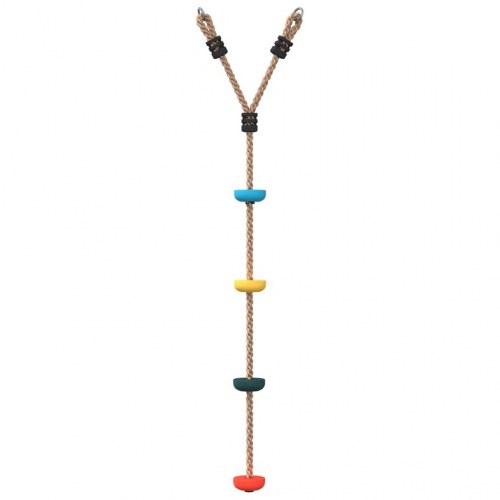 Klatretov til børn med 4 trin - flerfarvet diskgynge 140 cm