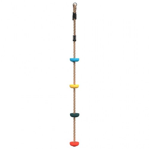 Klatretov til børn med 4 trin - flerfarvet diskgynge 140 cm