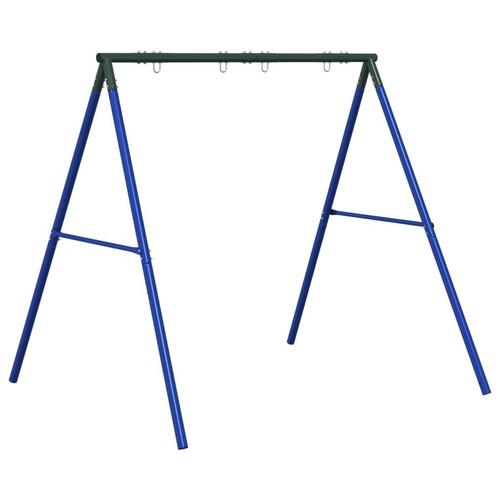 Gyngestativ med 4 kroge stål blå