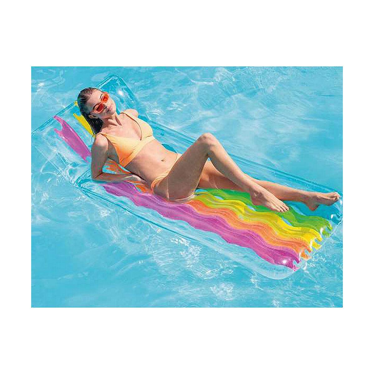 Luftmadras Intex Gennemsigtig Regnbue Pvc 203 X 84 Cm