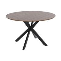 Spisebord Home ESPRIT Brun Sort Jern Træ MDF 120 x 120 x 75 cm