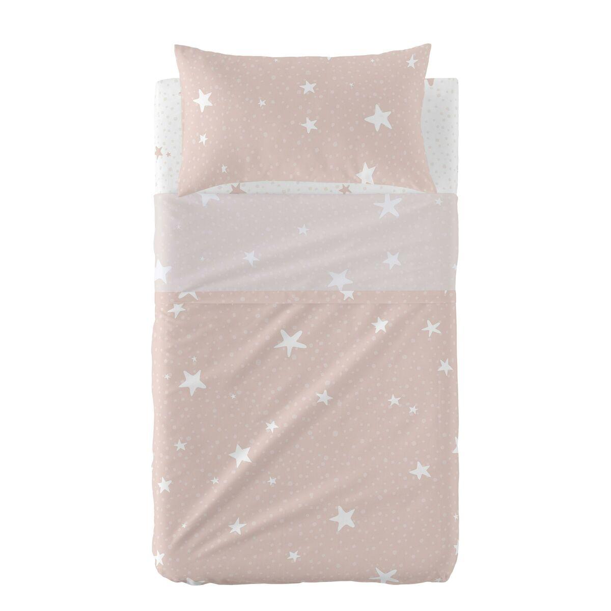 Sengetøj Sæt Happyfriday Basic Kids Little Star Pink Vugge Til Baby Dele
