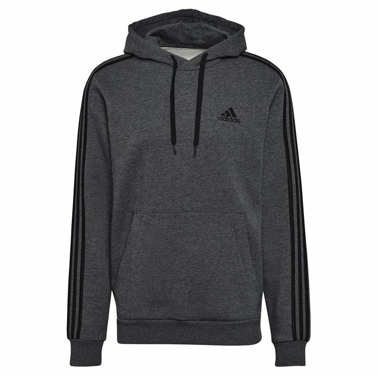 Hættetrøje Til Mænd Adidas Stripes Lysegrå