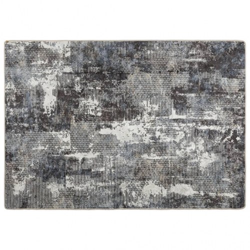 Vaskbart gulvtæppe 80 x 150 cm - flerfarvet, blødt fløjl