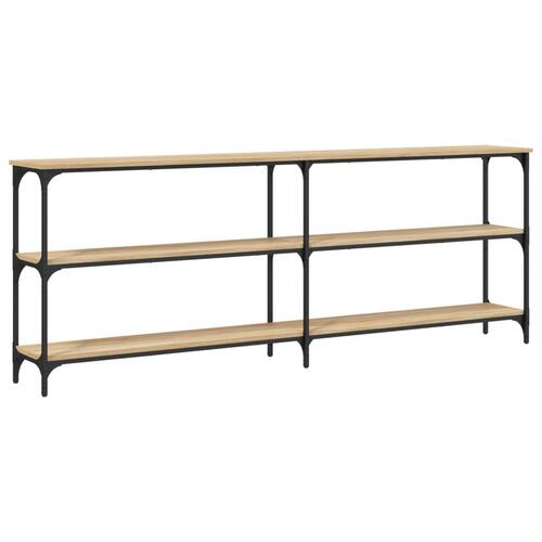Konsolbord 200x29x75 cm konstrueret træ sonoma-eg