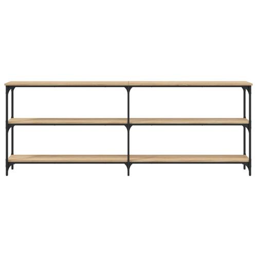 Konsolbord 200x29x75 cm konstrueret træ sonoma-eg
