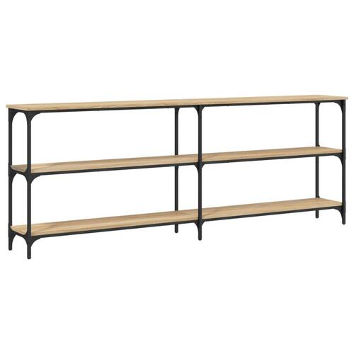 Konsolbord 200x29x75 cm konstrueret træ sonoma-eg