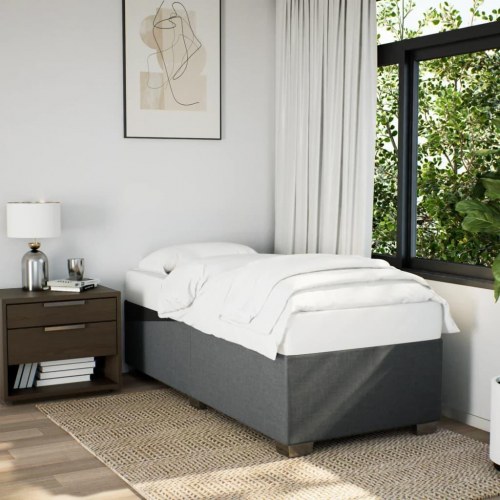 Sengeramme uden madras 90x200 cm stof - mørkegrå