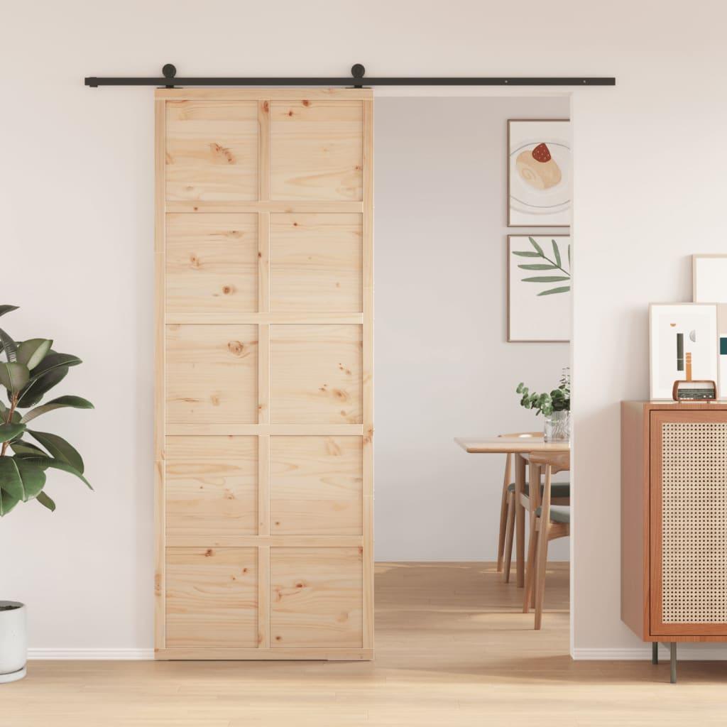 Skydedør 80x208 Cm Massivt Fyrretræ
