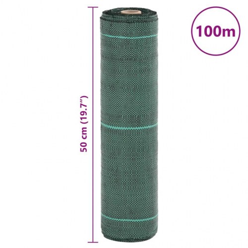 Ukrudtsmembran grøn 0,5 × 100 m - PP ukrudtsdug 60 g/m²