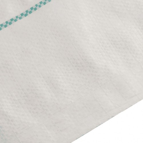Ukrudtsdug 2 × 10 m - hvid PP, 60 g/m² med grønne striber