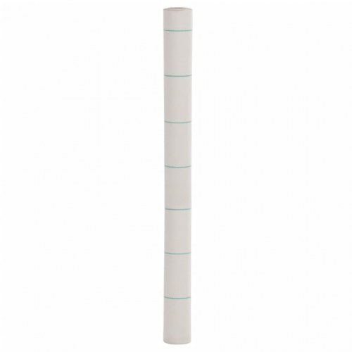 Ukrudtsdug 1,5 × 50 m - hvid PP, 60 g/m² med grønne striber