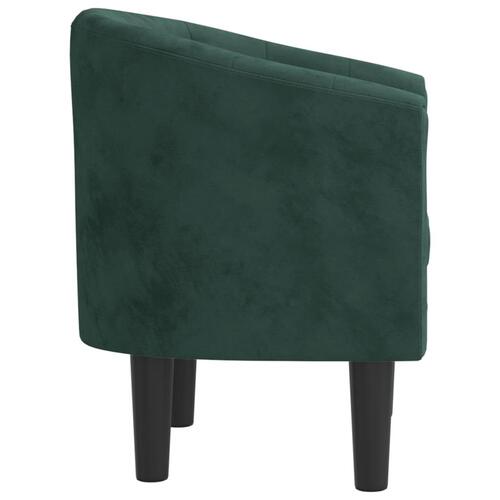 Lænestol velour mørkegrøn