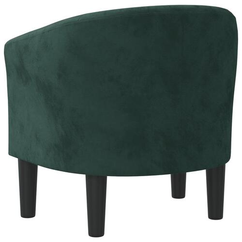 Lænestol velour mørkegrøn