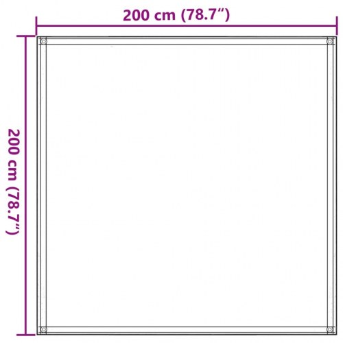 Telttæppe 200 × 200 cm i HDPE - lysegrøn