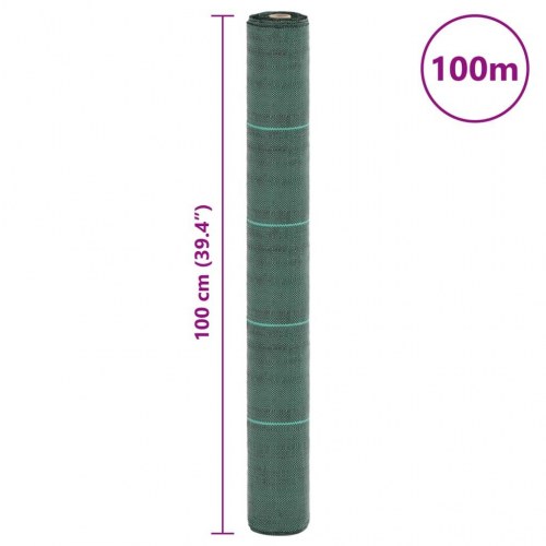 Ukrudtsdug 1 × 100 m - grøn PP ukrudtsmåtte 60 g/m²