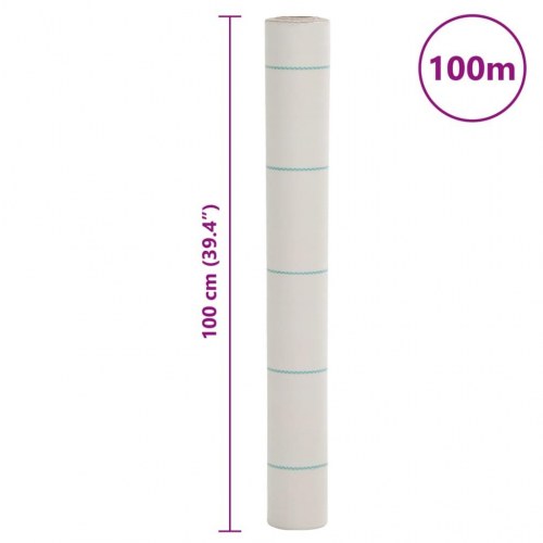 Ukrudtsdug 1 × 100 m - hvid PP, 60 g/m²
