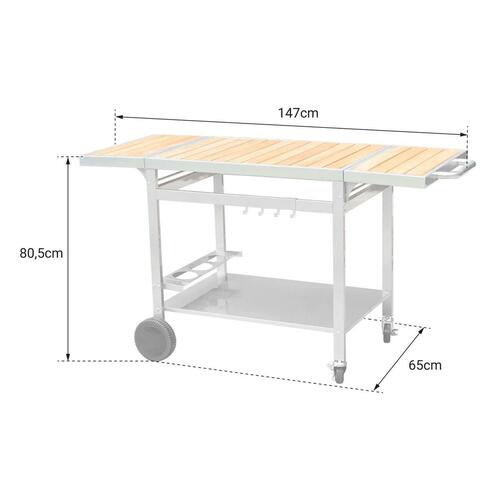 Havevogn Grandi XL Træ Stål 147 x 65 x 80,5 cm Have