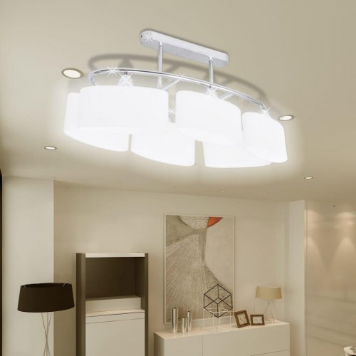 Loftlamper med 6 ellipseformede glasskærme E14 - 2 stk.