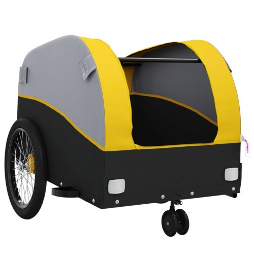 Cykelanhænger 30 kg - jern, sort/gul