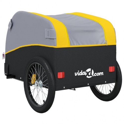 Cykelanhænger 30 kg - jern, sort/gul