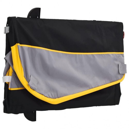 Cykelanhænger 30 kg - jern, sort/gul
