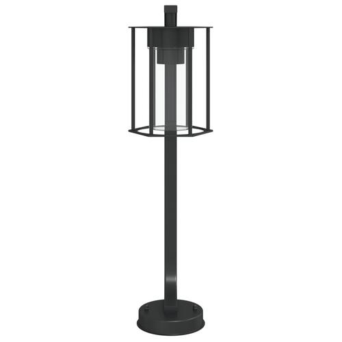 Udendørs standerlampe 3 stk. 60 cm rustfrit stål sort