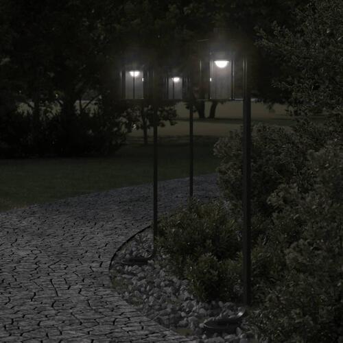 Udendørs standerlampe 100 cm rustfrit stål sort